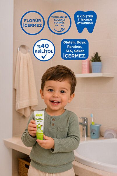 BABYTON Doğal Aromasız Diş Macunu Florürsüz 50 gr
