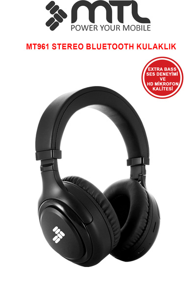 MTL Kablosuz Stereo Kulaklık - Extra Bass ve Katlanabilir Tasarım Ios Ve Andr...