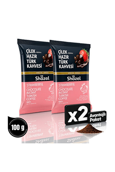 Shazel Çilekli Hazır Türk Kahvesi 100 G X 2 Adet (AROMALI)