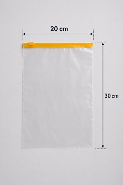 Ezupack 20X30Cm Yellow Zippered Freezer Refrigerator Bag Icebox Organizer Storage