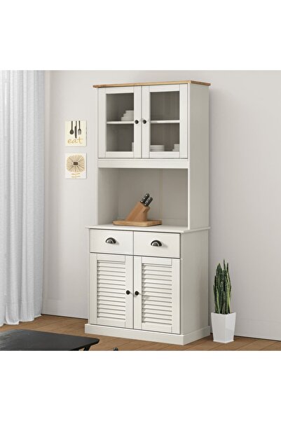 Concept Dulap înalt VIGO, alb, 78x40x175 cm, lemn masiv de pin