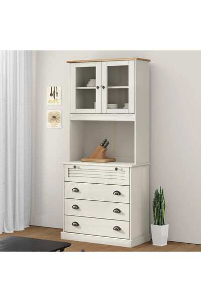 Concept Dulap înalt VIGO, alb, 80x40x176 cm, lemn masiv de pin