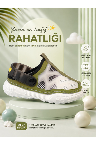LE STYLE DE MARIE ROCKY Çocuk Spor Sandalet Terlik Konforlu Yumuşak Taban Çoc...