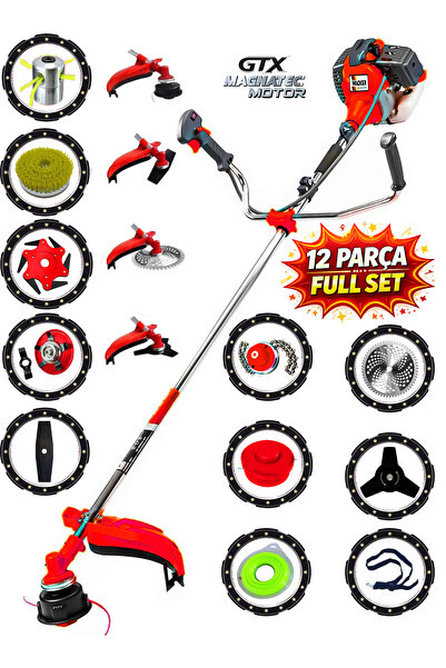 Wacker Pro German W900 Yan Tipi Benzinli Ot Çim Çalı Biçme Makinası 12 Parça ...