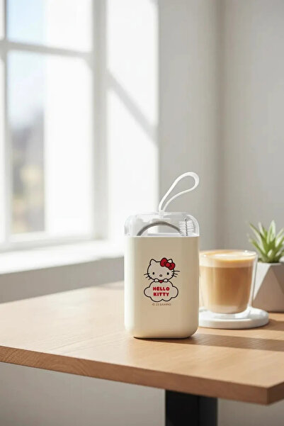 Miniso Sanrio Lisanslı Hello Kitty Elma Koleksiyonu Kutulu Çelik Pipet
