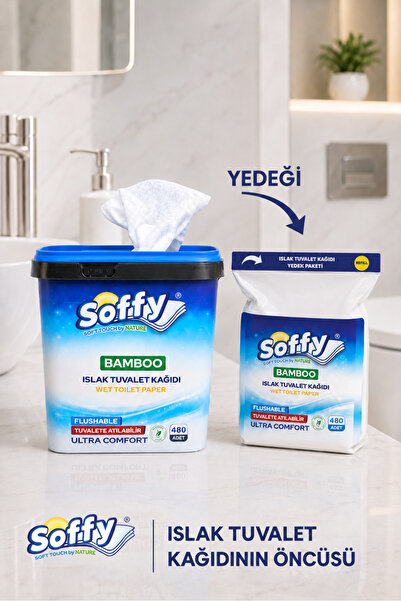 Soffy Yedek Islak Tuvalet Paketi Tuvalete Atılabilen Flushable 480'Adetli