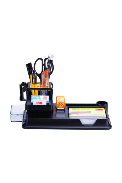 Deli 16 PIESE SUPORT DE BIROU ECHIPAT CU 7 COMPARTIMENTE - MODEL 2