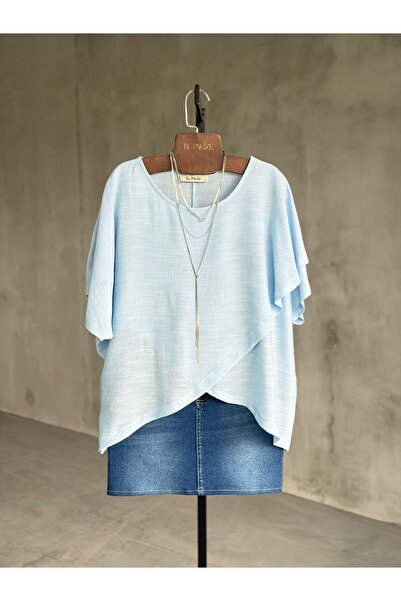 sumoda Women's Asymmetrical Cut Summer Blouse