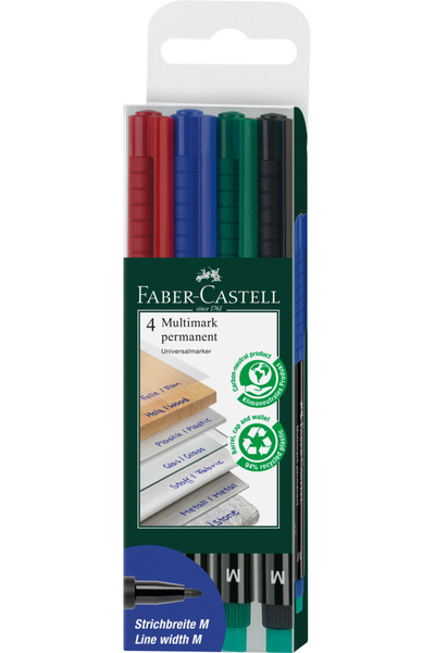 Faber Castell Set de markere permanente 4 M Multimark Faber-Castell