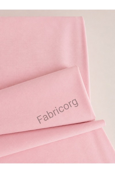 fabricorg قماش البطة من قماش الكتان بلون الحلوى الوردي (100 × 180 سم)