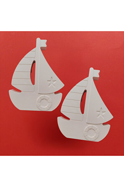 CREATIVITATEPLUS Set 2xFigurina din ipsos Barca, 9.5x7cm