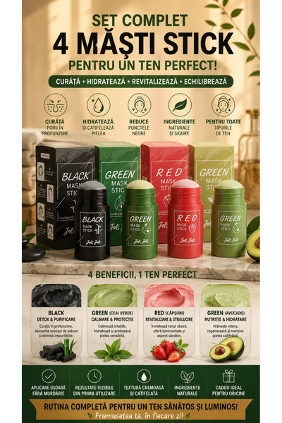 Extramall Green Mask Stick – Curățare profundă & ten luminos