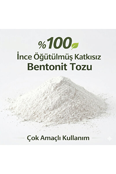kaya ve demir Bentonit Tozu 500 GR – Katkısız Doğal - Çok Amaçlı Kullanım -Yü...