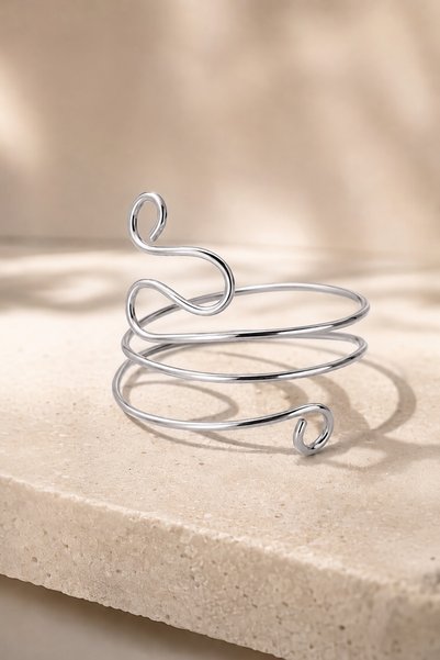 Sevil Gülgün Atelier Handmade Double Layer Arm Cuff - Spiral Pazubent