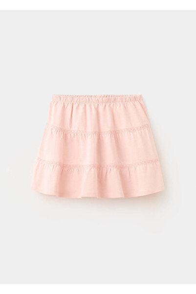 MANGO Kids Volanlı pamuklu etek
