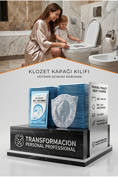 Transformacion مقعد مرحاض صحي للاستخدام مرة واحدة للسفر، ملخص 50 قطعة 720809