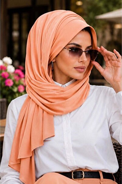 Aişe tesettür Salmon Hat Shawl