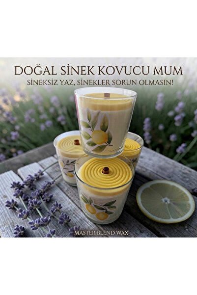 NH Naz Home Design Sinek Kovucu Mum 330 gr Citronella& Limon otu