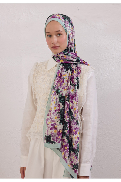 Freshscarfs Cherry Blossom Desen Rami Şal Nilüfer