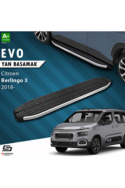 S Dizayn Citroen Berlingo 3 Evo Krom Yan Basamak 203 Cm 2018 Üzeri A+ Kalite ...