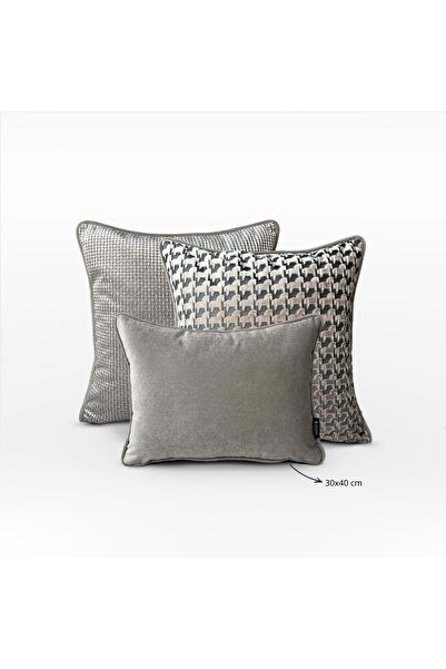 Lidoma Home "Cheva" Kırlent Kılıfı Seti - Mini 30x40 - Açık Gri