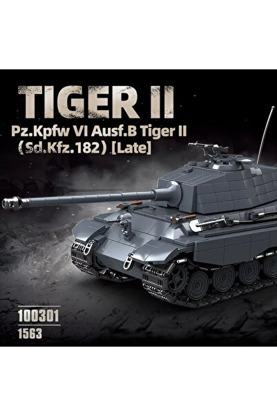 Choice بدون صندوق 1563 قطعة دبابة كينج تايجر الثقيلة للجيش Sd.Kfz. 182 قطعة م...