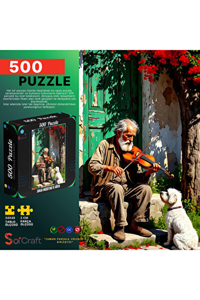Soi Craft 500 Piece Puzzle Street Musician Rustic Nostalgic # 267