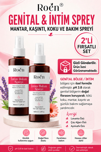 Roen Genital Bölge Koku Giderici, Kaşıntı, Akıntı Ve Mantar Giderici Intim Sp...