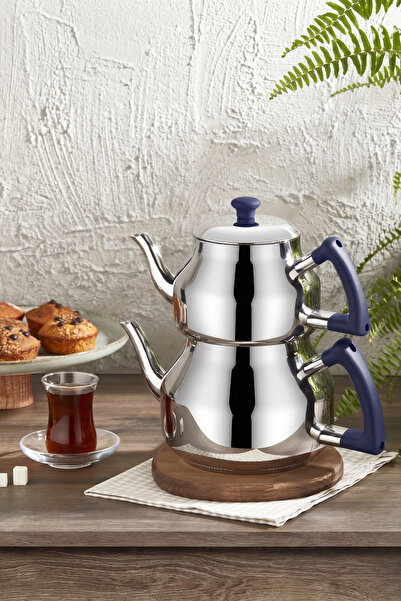 Özkent Marmaris Mini Boy Çaydanlık Takımı 1,9 L (0.7 lt / 1.2 lt) - 304 Kalit...