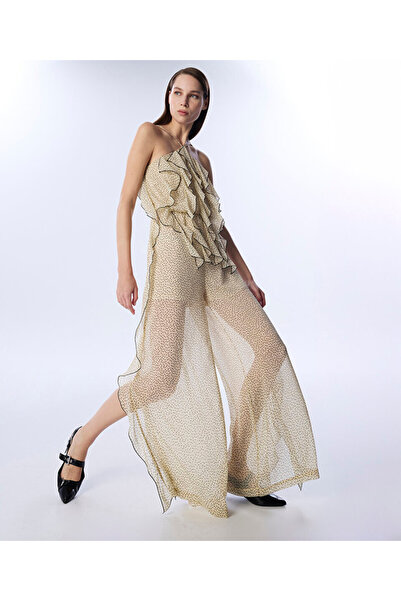Twist PUANTİYE DESENLİ FIRFIRLI TULUM