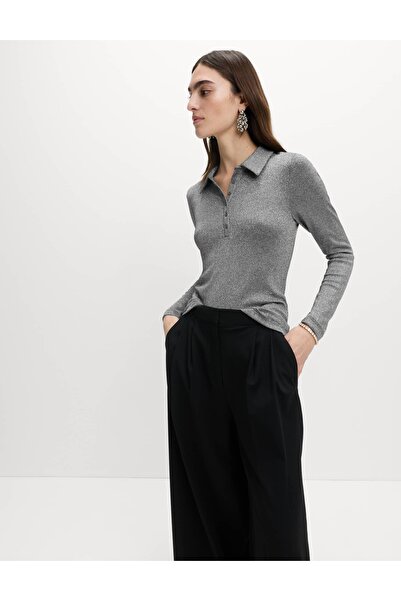 Marks & Spencer Uzun Kollu Düğme Detaylı Bluz