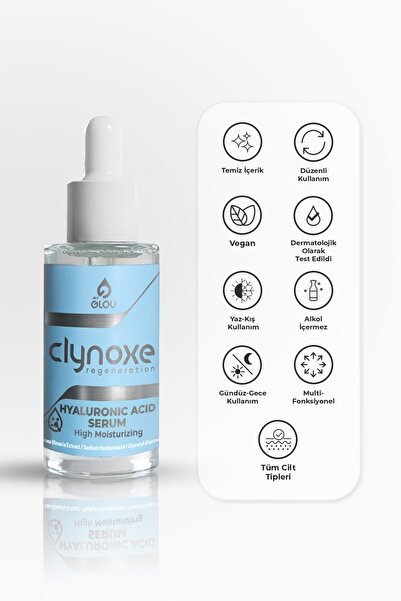 Glou Clynoxe Hyaluronic Acid Serum, Nemlendirici Yüz Serumu 30 mL
