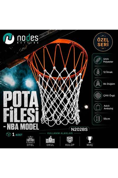 Nodes Basketbol Pota Filesi - Profesyonel - Nba Model - 2 Renk - 1 Adet