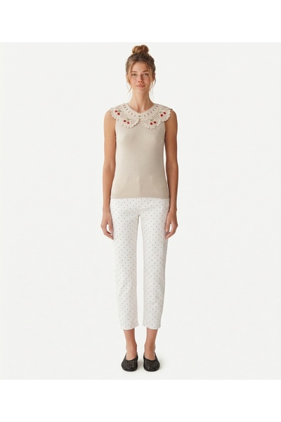 Yargıcı Regular Peter Pan collar Sleeveless Sweater