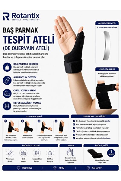 Rotantix Baş Parmak Ateli Başparmak Destekli Atel Basparmak Tespit Ateli