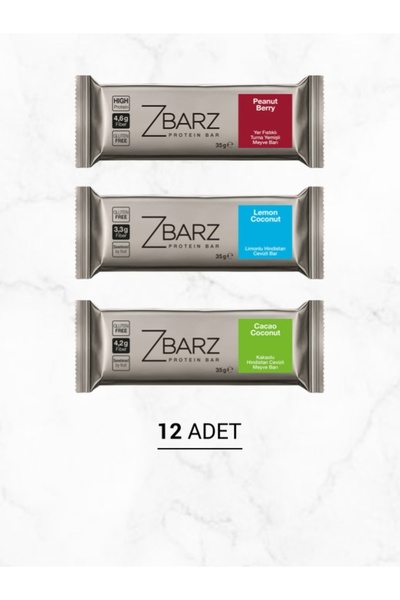 Zbarz Glutensiz Protein Bar Karışık Kutu | 12 Adet