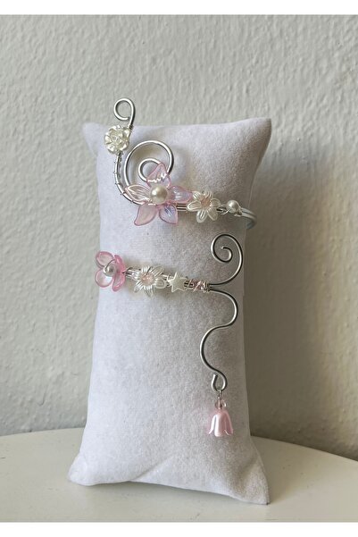 abeljewelry Çiçekli Vintage Ayarlanabilir Pazu Bilekliği Armcuff Arm cuff