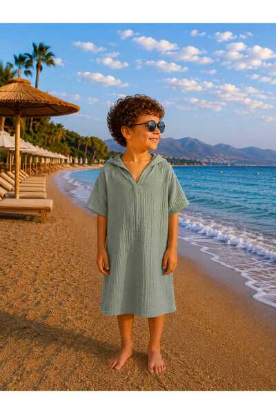 My Kids Wear Erkek Çocuk Müslin Plaj Pançosu 12797