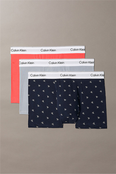 Calvin Klein ملابس داخلية رجالية من ثلاث قطع بقصة مريحة باللون الوردي