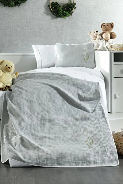 Minelya Home Collection طقم غطاء لحاف أطفال مكون من 5 قطع من الموسلين المغطى ...