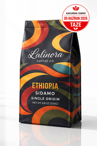 Lalinora Coffee Co - قهوة إثيوبيا سيدامو الأساسية 250 جرام، إسبرسو وفلتر، حاص...