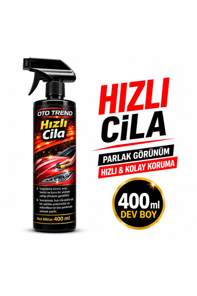 OtoTrend Oto Trend Hızlı Cila Sprey 400 ml – Araç Boya Parlatıcı, Hızlı ve Ko...