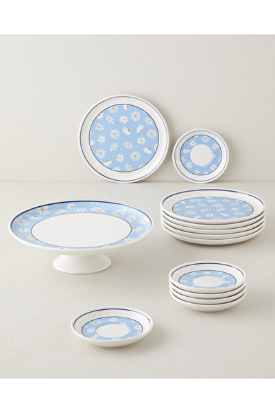 English Home Daisy Seramik Pasta Seti 13 parça 6 kişilik Renkli