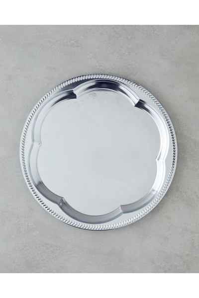 English Home Noble Metal İkram Tepsisi 35 cm Silver