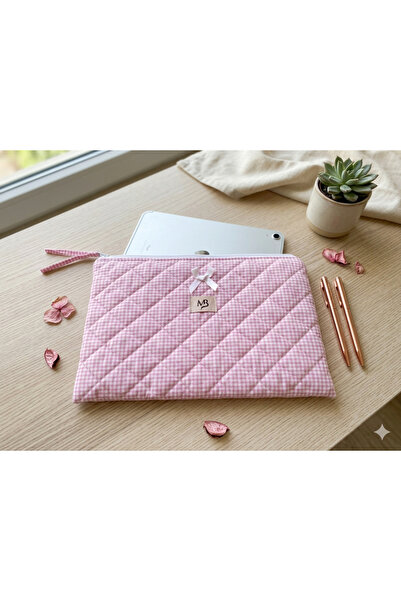 MB pembe pötikare desenli fiyonklu tablet kılıfı 11 ınc