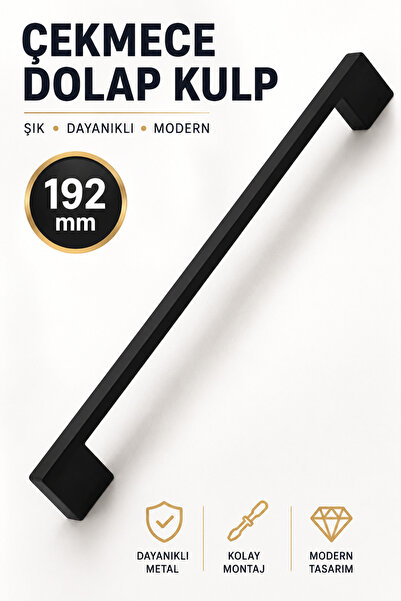 NZB Mobilya Mutfak Çekmece Dolap Dolabı Kulbu Kulpu Kulpları (192 mm - 19.2 c...