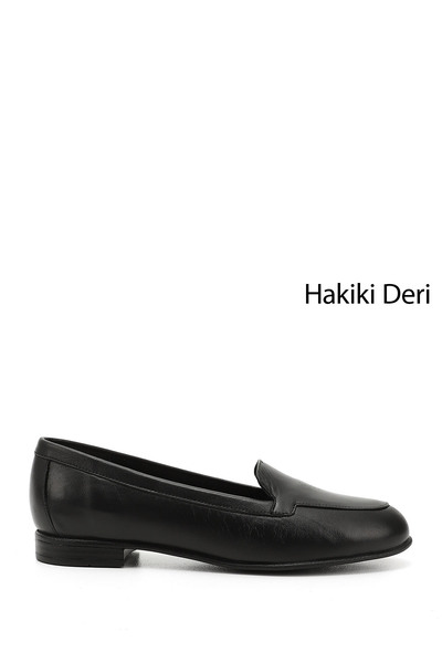 GÖNDERİ(R) Women/Girls Black Genuine Leather Ballerinas