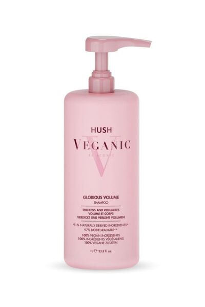 HUSH Veganic Glorious Volume Zayıf Saçlar İçin Hacim Veren Şampuan 1000 ml