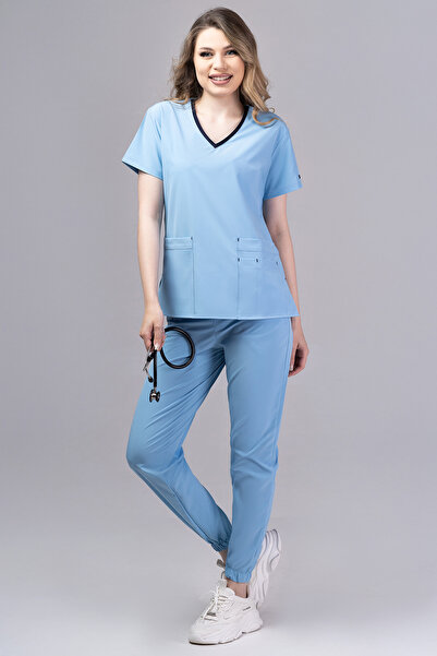 tag Costum medical pentru femei PREMIUM EVA, Ciel