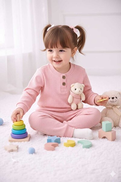 Ayıcıklı kız bebek takım